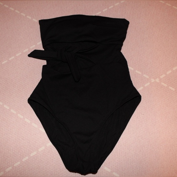 Aerie Ribbed Wrap Strapless One Piece Bathing Suit Women’s Medium - Picture 6 of 10